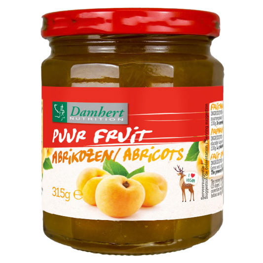Damhert Puur fruit confituur abrikozen 315.00 Gram