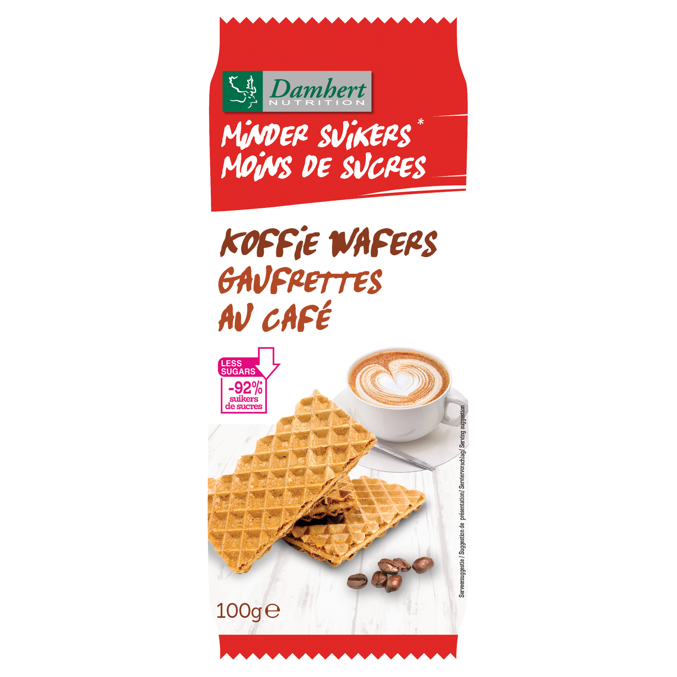 Damhert Koffiewafers low carb 100.00 Gram