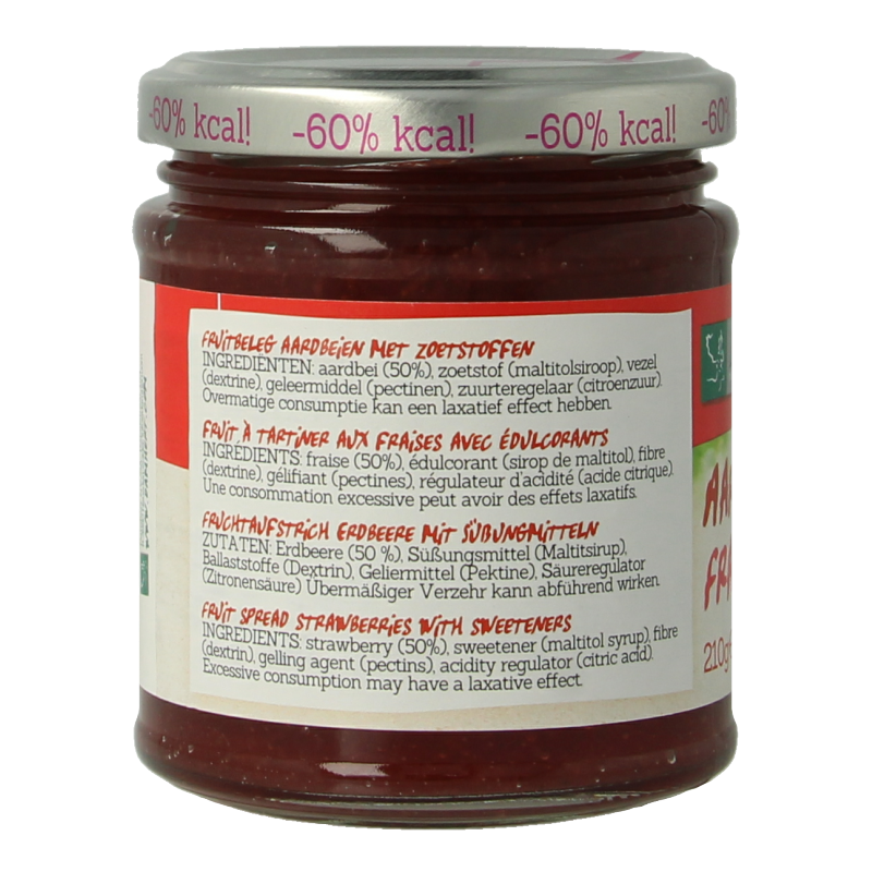 Damhert Confituur aardbei low carb 210 Gram