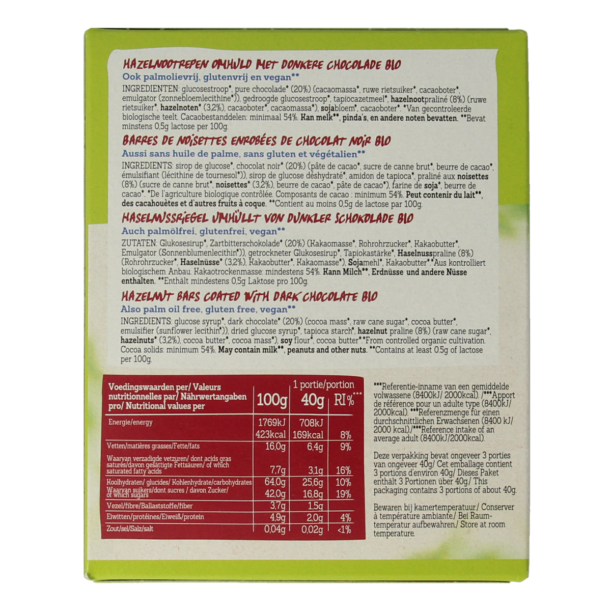 Damhert Pralinerepen glutenvrij bio 120.00 Gram