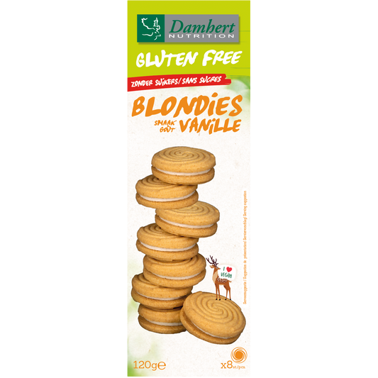 Damhert Glutenvrije blondies zonder suiker 120 Gram