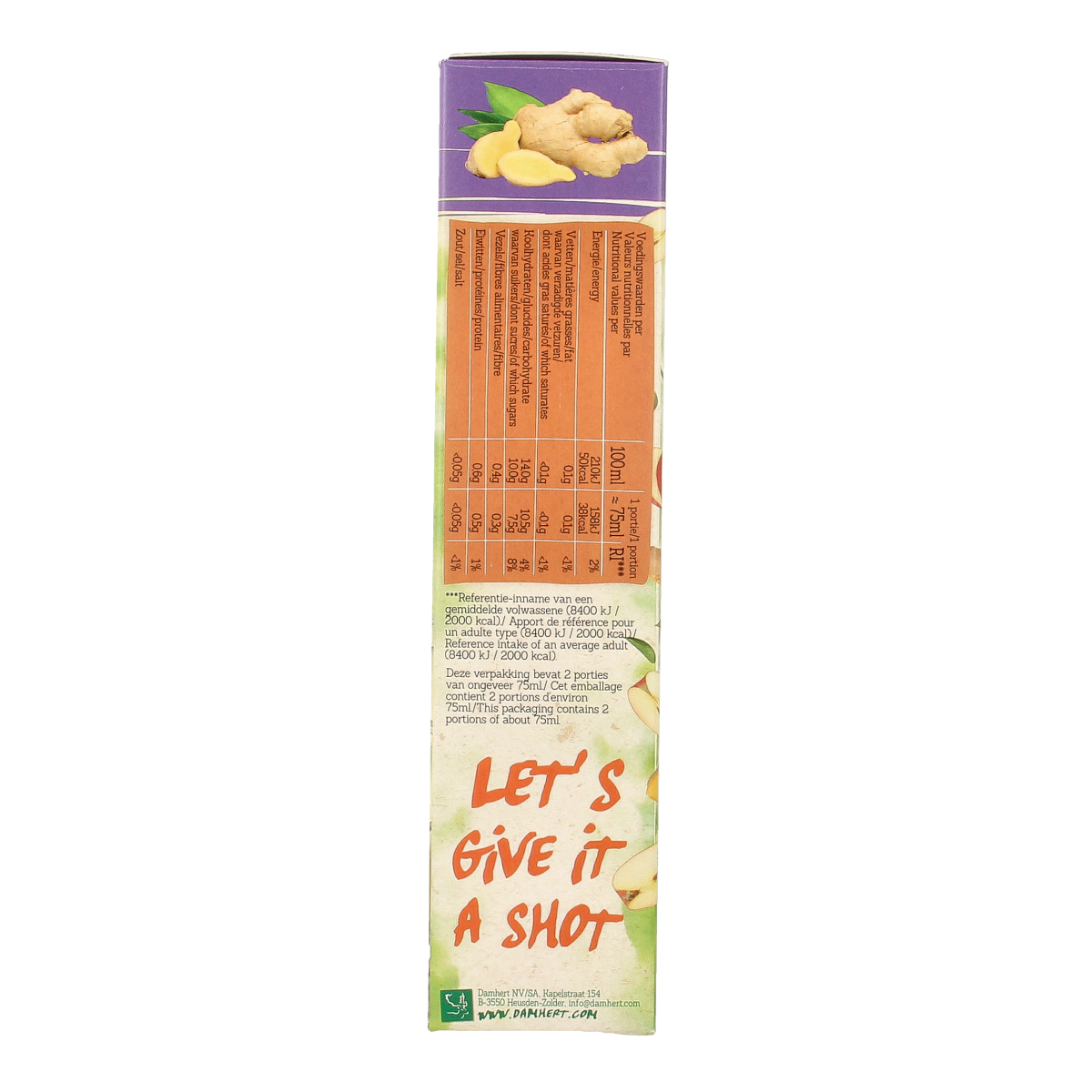 Damhert Energy shot gember duo 150.00 Gram