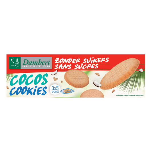 Damhert Cocos cookies zonder suikers 90.00 Gram