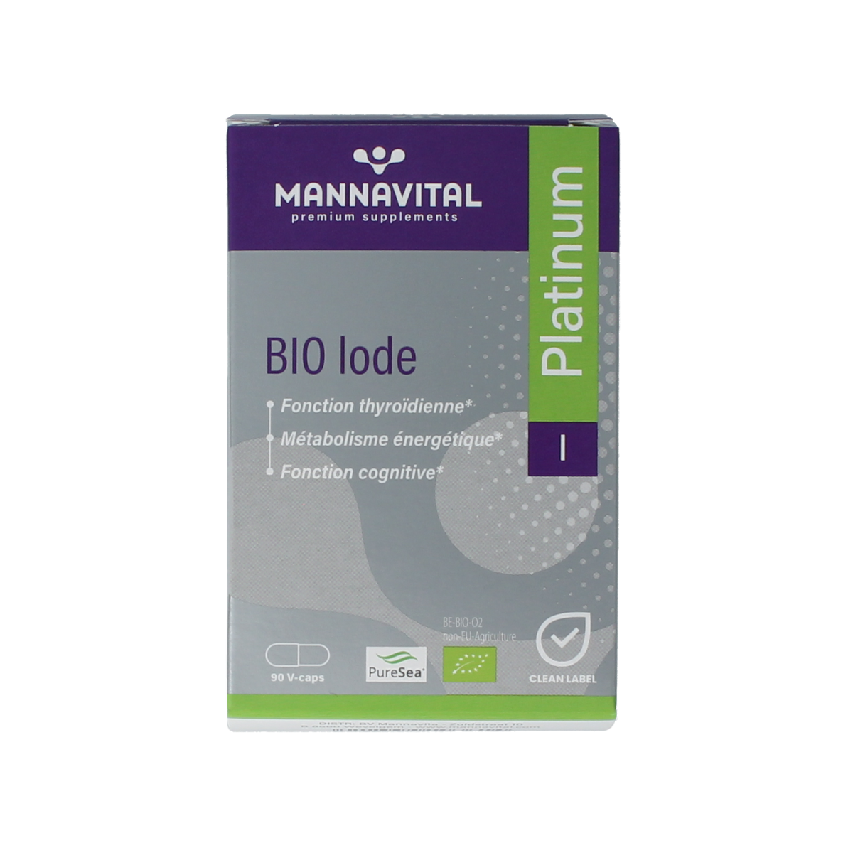Mannavital Jodium bio platinum 90.00 Vegetarische capsules