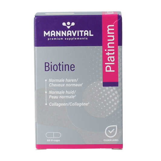 Mannavita Biotine platinum 60.00 Vegetarische capsules