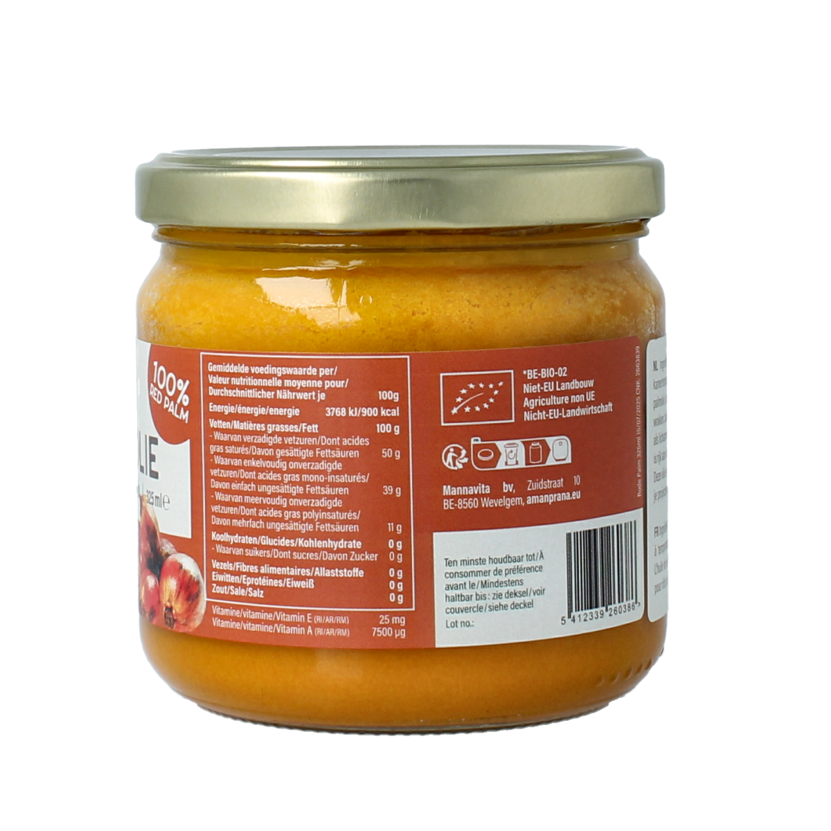 Amanprana Rode palmolie bio 325.00 Milliliter