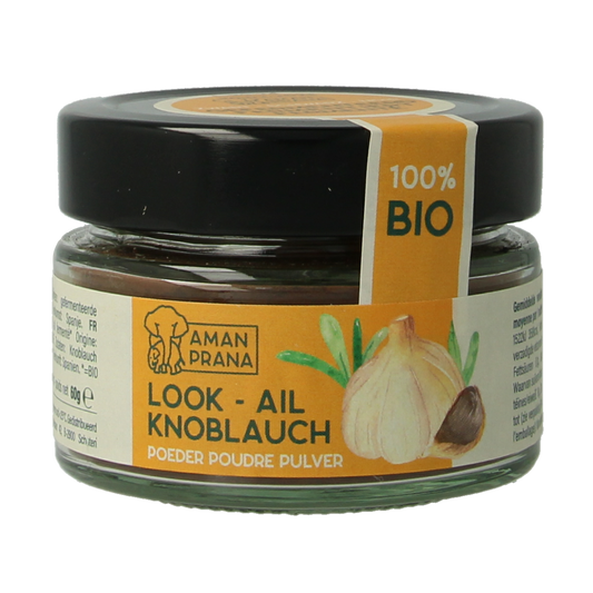 Amanprana Zwarte knoflookpoeder bio 60.00 Gram