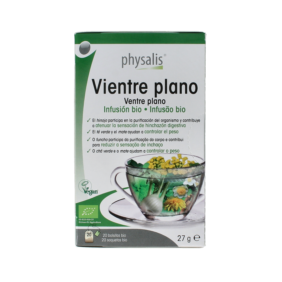 Physalis Strakke buik thee bio 20.00 Zakjes