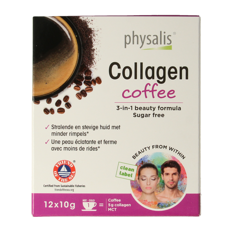Physalis Collagen coffee fos 10 gram 12 Stuks