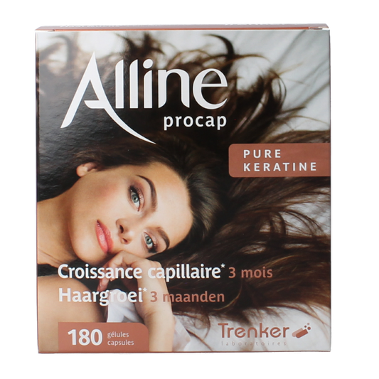 Trenker Alline Procap 180 capsules, multivitamin supplement with various vitamins and nutrients in a clear bottle.
