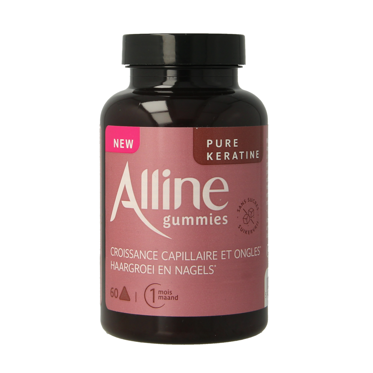 Trenker Alline multivitamin gummies with 60 gummies, featuring colorful, fruit-flavored chewable vitamin supplements.