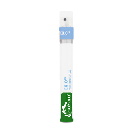 Nutura Vitaminesprays Ex. O vitaminspray in 14.4ml bottle, dietary supplement with herbal ingredients and vitamins.