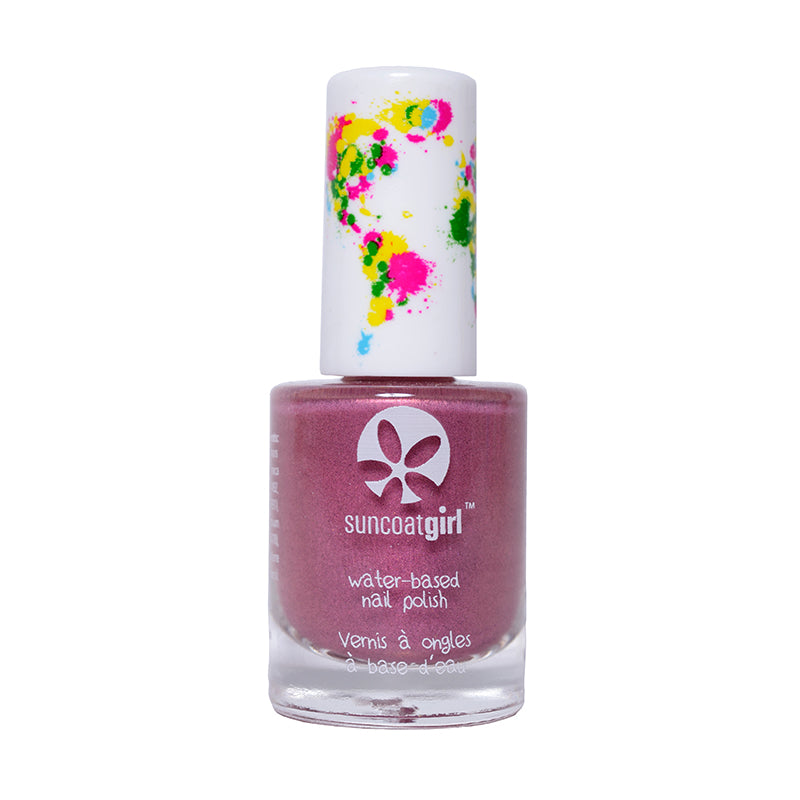 Suncoat Girl princess-themed non-toxic nail polish bottle, 9ml, with colorful packaging and playful design for kids' makeup.