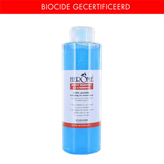 Herome Direct desinfect hand disinfectant with double active formula in a 1-liter bottle, designed for effective hand care.