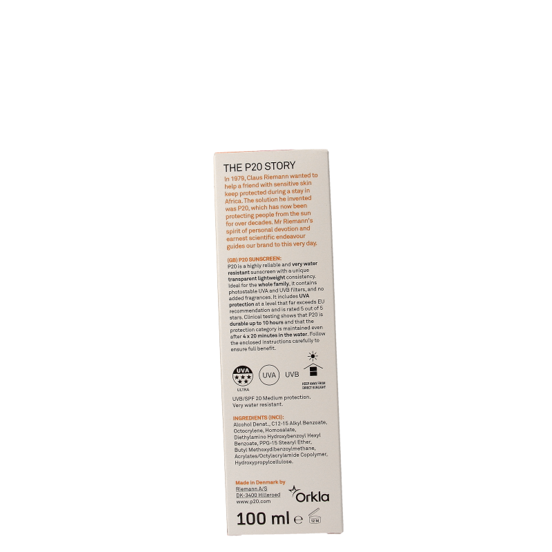 P20 Once a day lotion SPF20 100 Milliliter