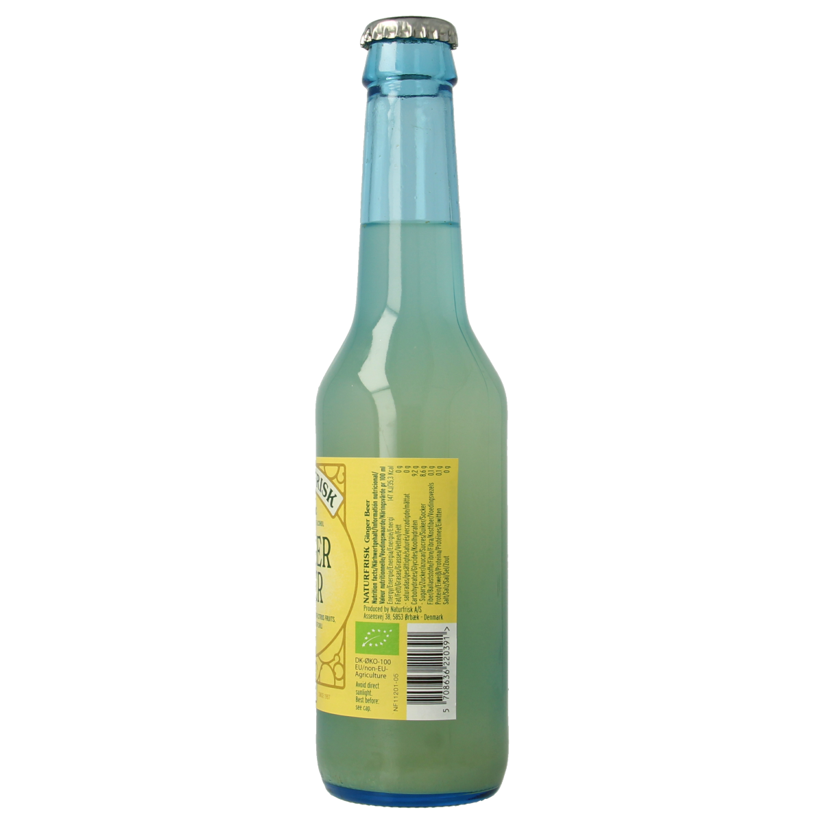 Naturfrisk Ginger Beer bio 275ml bottle, natural organic ginger-flavored drink from the beverage and juice category.