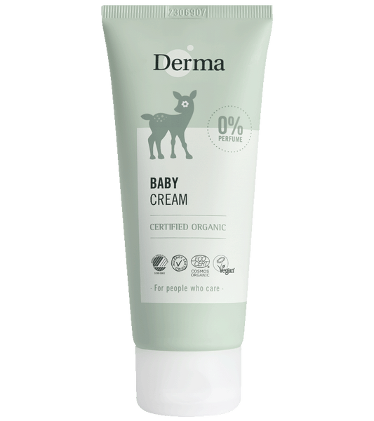 Baby Derma Eco baby cream in a 100ml tube, gentle skincare product for infants and toddlers, with a soft, soothing design.