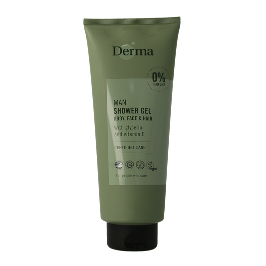 Derma Man douchegel body, face & hair 350.00 Milliliter