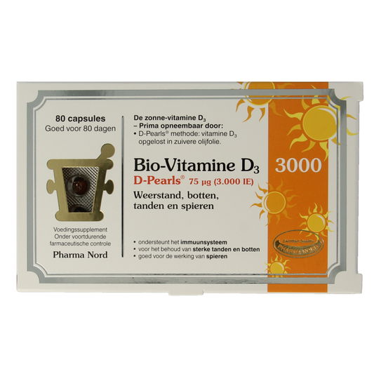 Pharma Nord Bio vitamine D3 75mcg 3000IE 80 Capsules