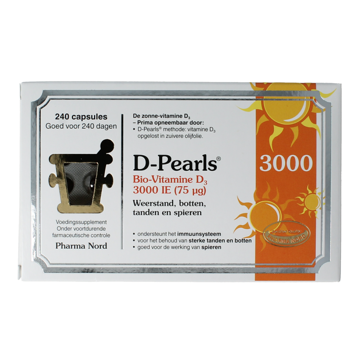 Pharma Nord Bio vitamine D3 75mcg 3000IE 240.00 Capsules