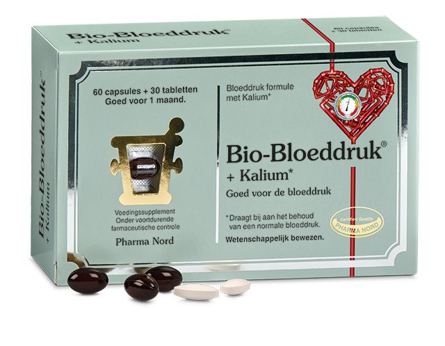 Pharma Nord Bio bloeddruk en kalium tabletten en capsules, mineralen supplement, 90 stuks, voor gezonde bloeddruk en kaliumbalans