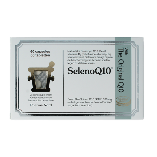 Pharma Nord Seleen Q10 mineral supplement capsules and tablets, 60 capsules and 60 tablets, dietary supplement product.