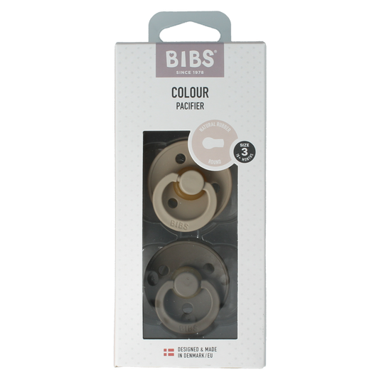Bibs Fopspeen maat 3 vanilla/dark oak 2 pack 2.00 Stuks