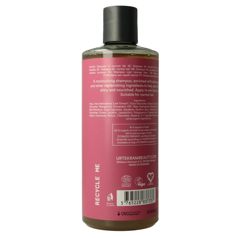 Urtekram Shampoo rozen normaal haar 500 Milliliter