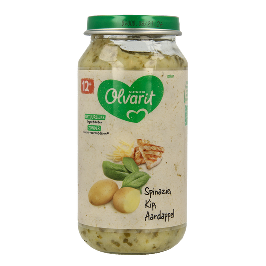 Olvarit Spinazie kip aardappel 12M07 250.00 Gram
