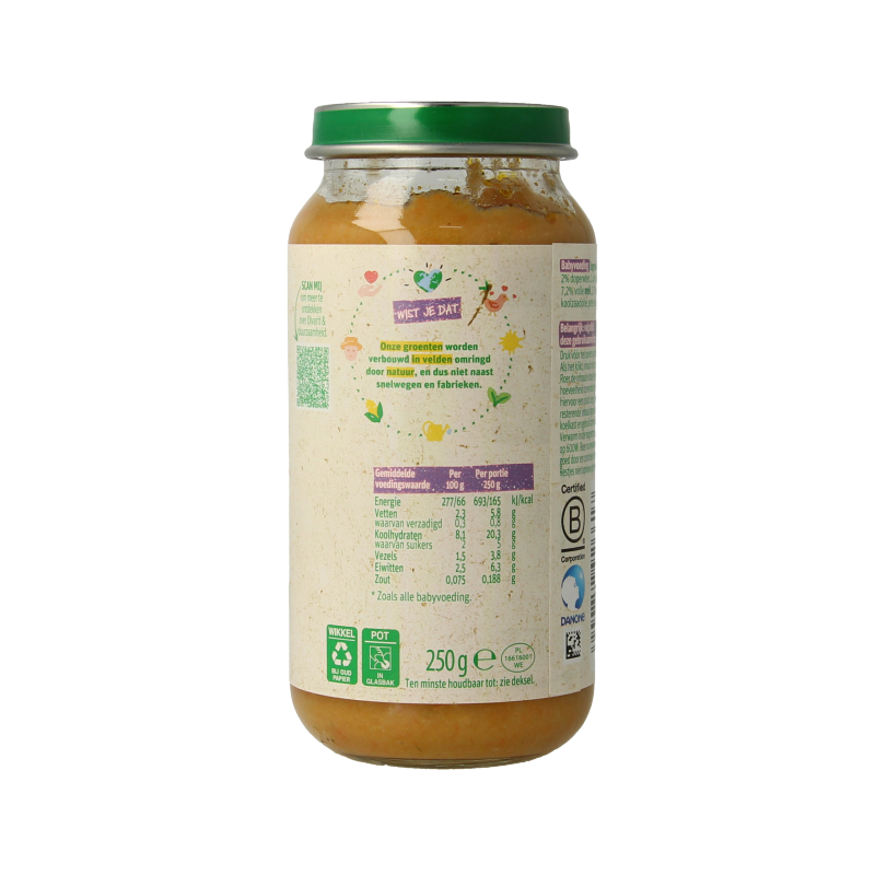 Olvarit Wortel kalfsvlees aardappel 15M07 250 Gram