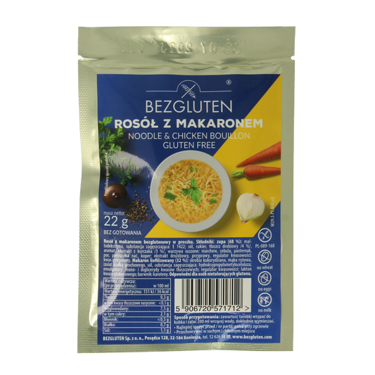 Bezgluten Kippensoep glutenvrij 22 Gram