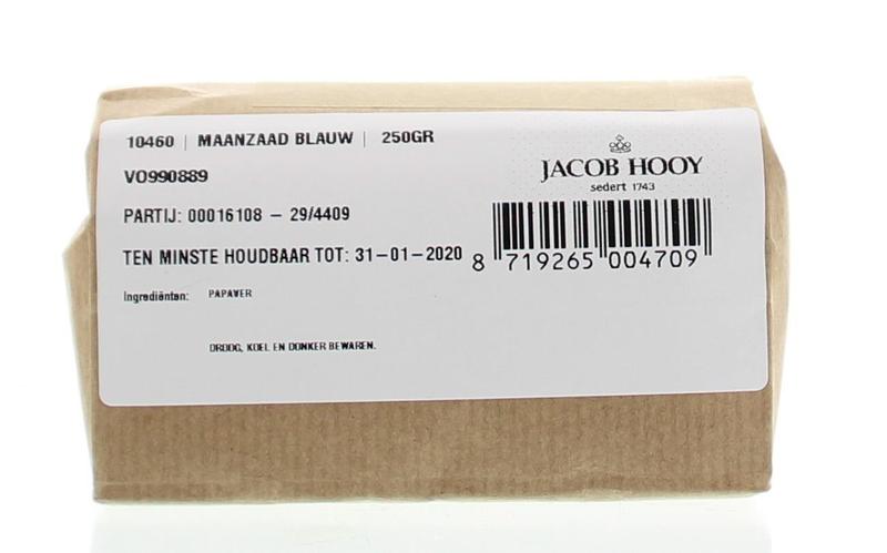 Jacob Hooy Maanzaad blauw/papaver coer 250.00 Gram