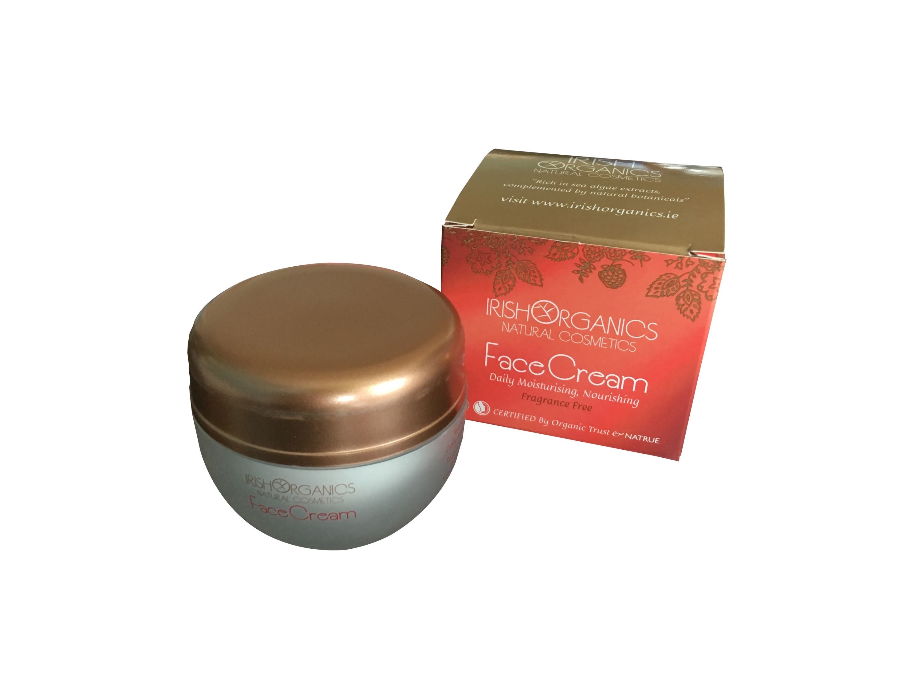 Irish Organics Gezichtcreme zeewier parfumvrij bio 50 Milliliter