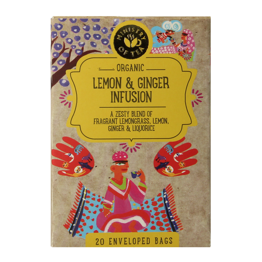 Ministry Of Tea Lemon & ginger bio 20.00 Zakjes