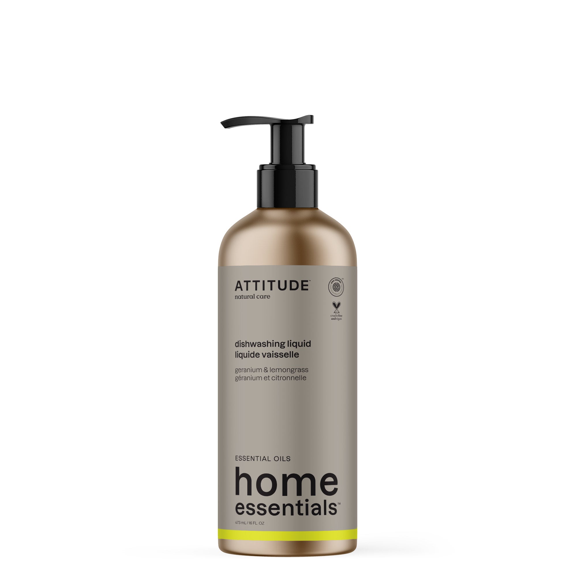 Attitude Afwasmiddel geranium & citroengras 473.00 Milliliter