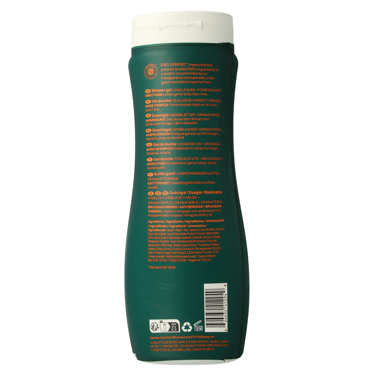 Attitude Super leaves bodywash glanzend 473.00 Milliliter
