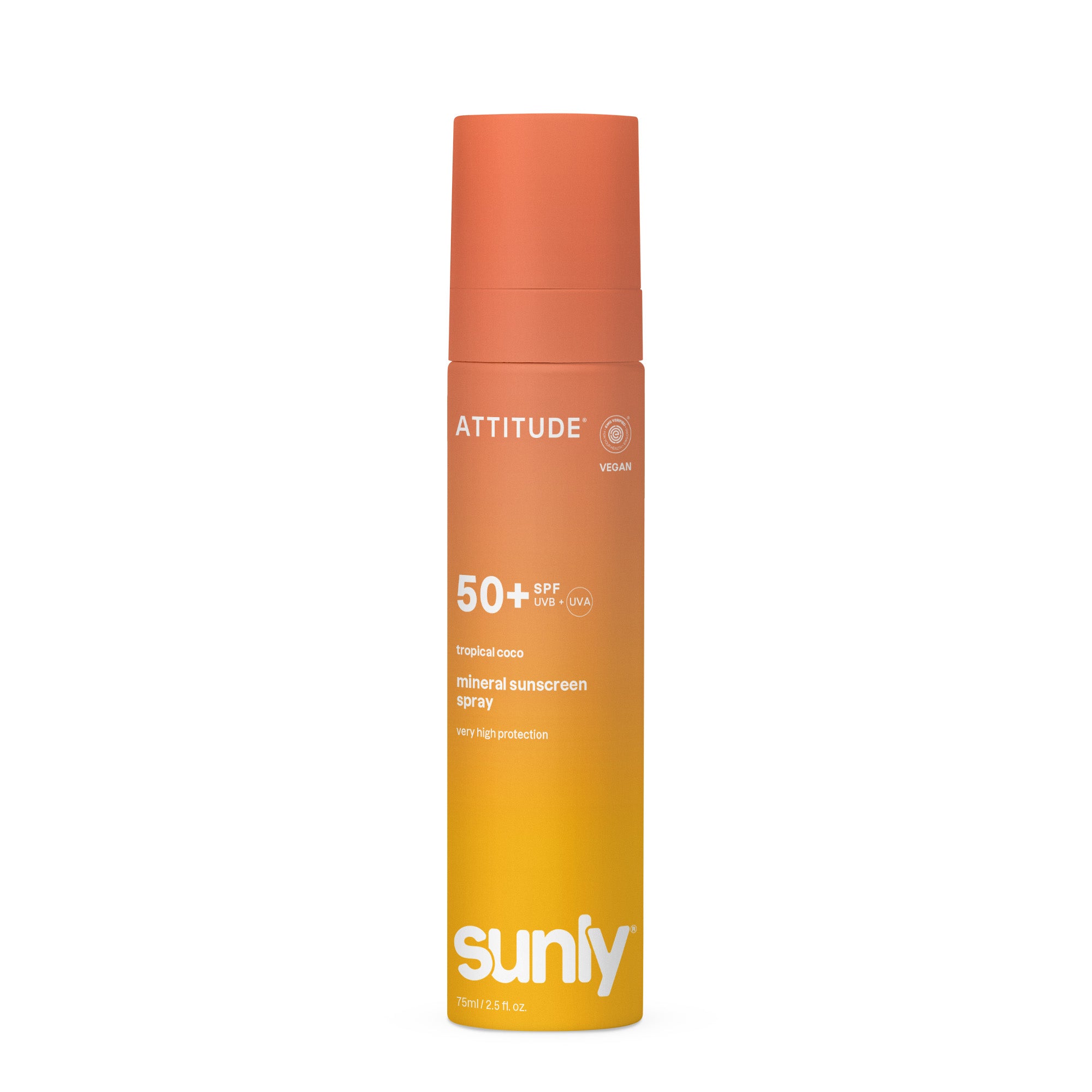 Attitude ATT SUNLY Sunscreen spray SPF50 Tropical coco 75.00 Milliliter