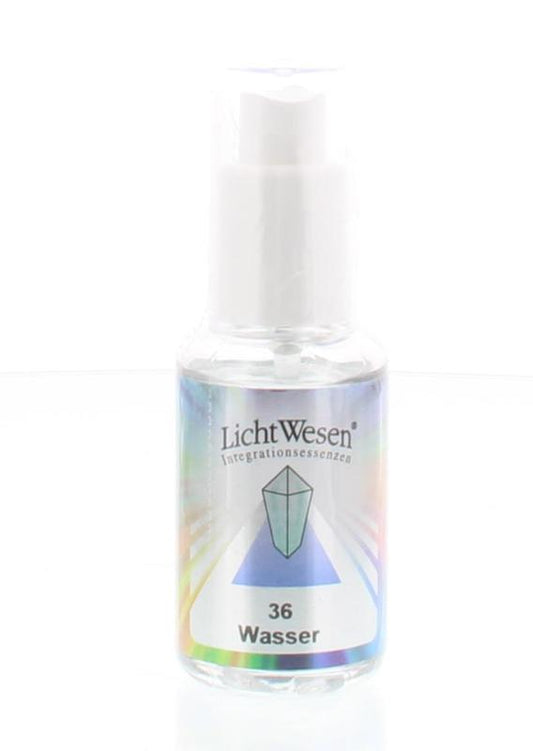Lichtwesen Water tinctuur 36 spiritual supplement in 30ml bottle, showcasing the product label and packaging.