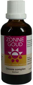 Zonnegoud Ononis complex herbal supplement in a 50ml bottle, featuring natural herbal ingredients for wellness.