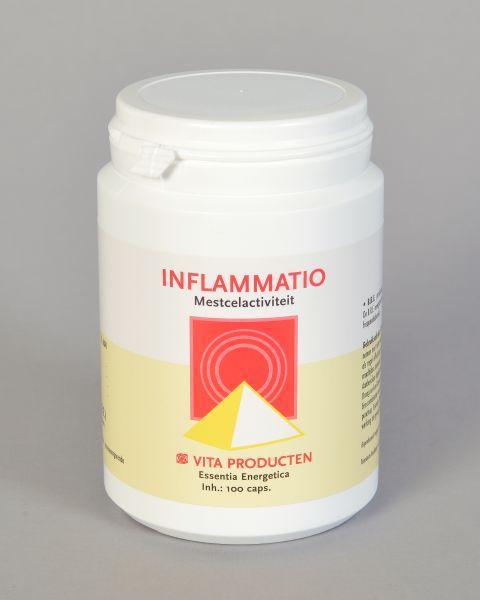 Vita Inflammatio herbal supplement capsules in a bottle, natural remedy for inflammation, from the Vita Kruidenpreparaten brand.