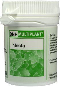 DNH Infecta multiplant herbal supplement tablets, natural herbal remedy from DNH, shown in blister pack with 150 tablets.