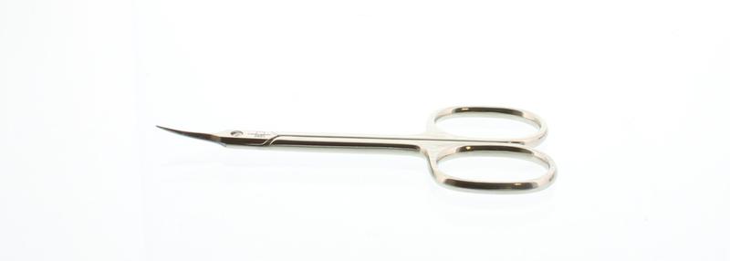 Malteser Vellenschaar, 9cm, nikkel gebogen, manicure and pedicure tool, stainless steel, single piece
