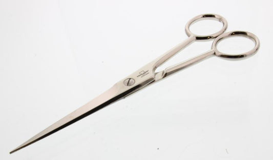 Malteser steel hairdressing scissors, 16cm, nickel finish, professional hair cutting shears, model 5141/37, single piece