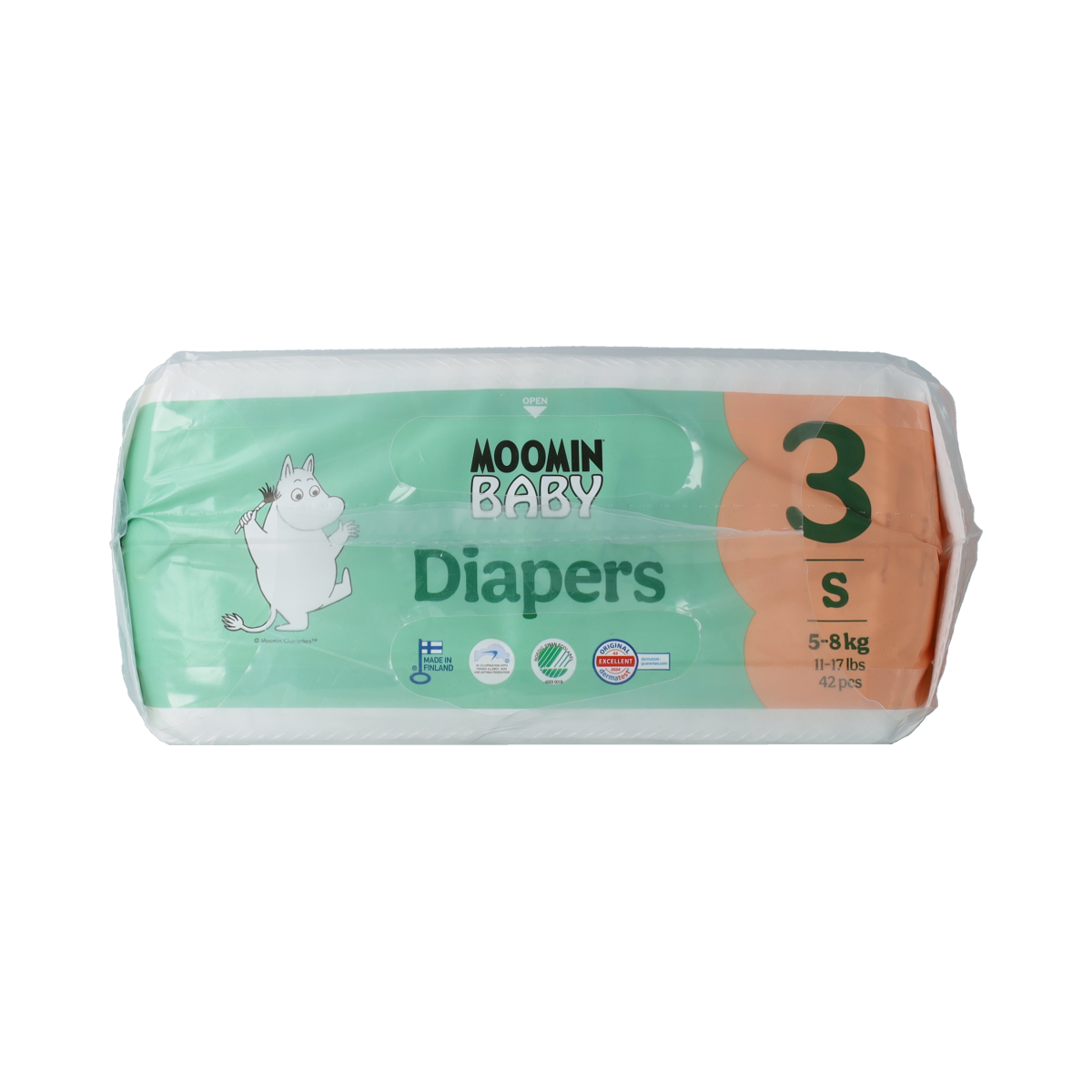 Moomin Moomin Baby luiers maat 3 42 pcs. 5-8 kg 42.00 Stuks