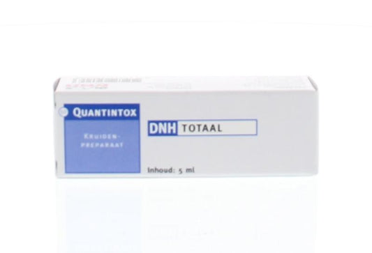 DNH Quantintox totaal 5ml body care product bottle with label and cap, designed for skin treatment and body wellness.