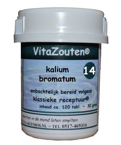 Vitazouten Kalium Bromatum mineralen tablet, natural supplement, in blister pack, shown in the image.