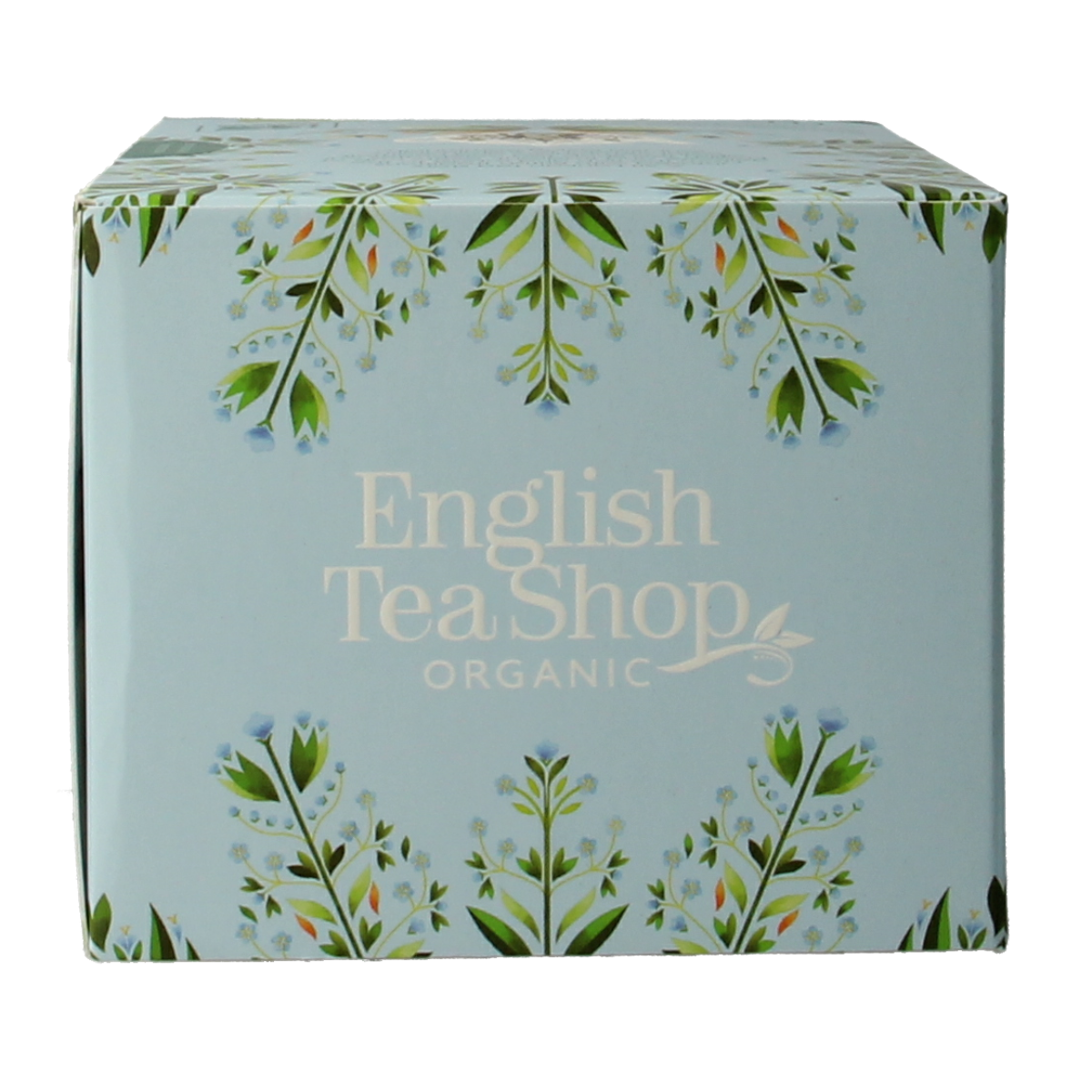 English Tea Shop White Tea bio in 20 tea bags, natural white tea with organic ingredients, in a resealable tea box.