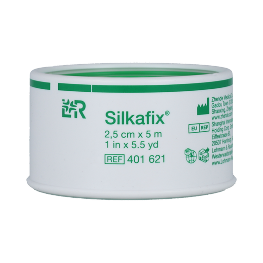 Silkafix Hechtpleister 5m x 2.5cm latexvrij 1.00 Stuks