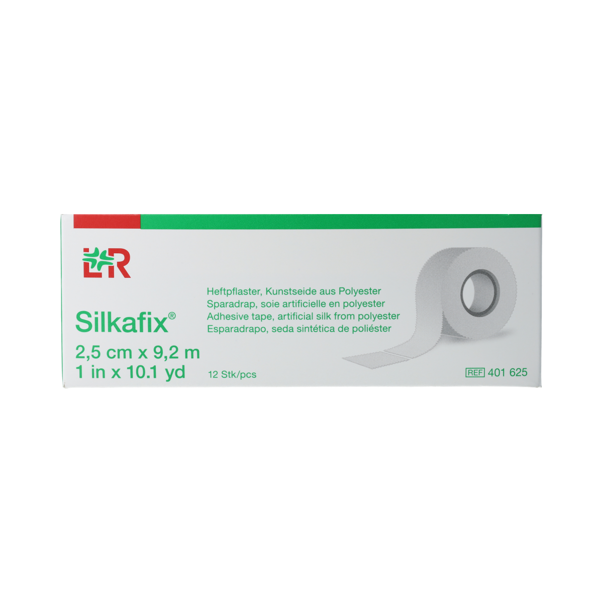 Silkafix Hechtpleister 9.2m x 2.5cm latexvrij 12.00 Stuks