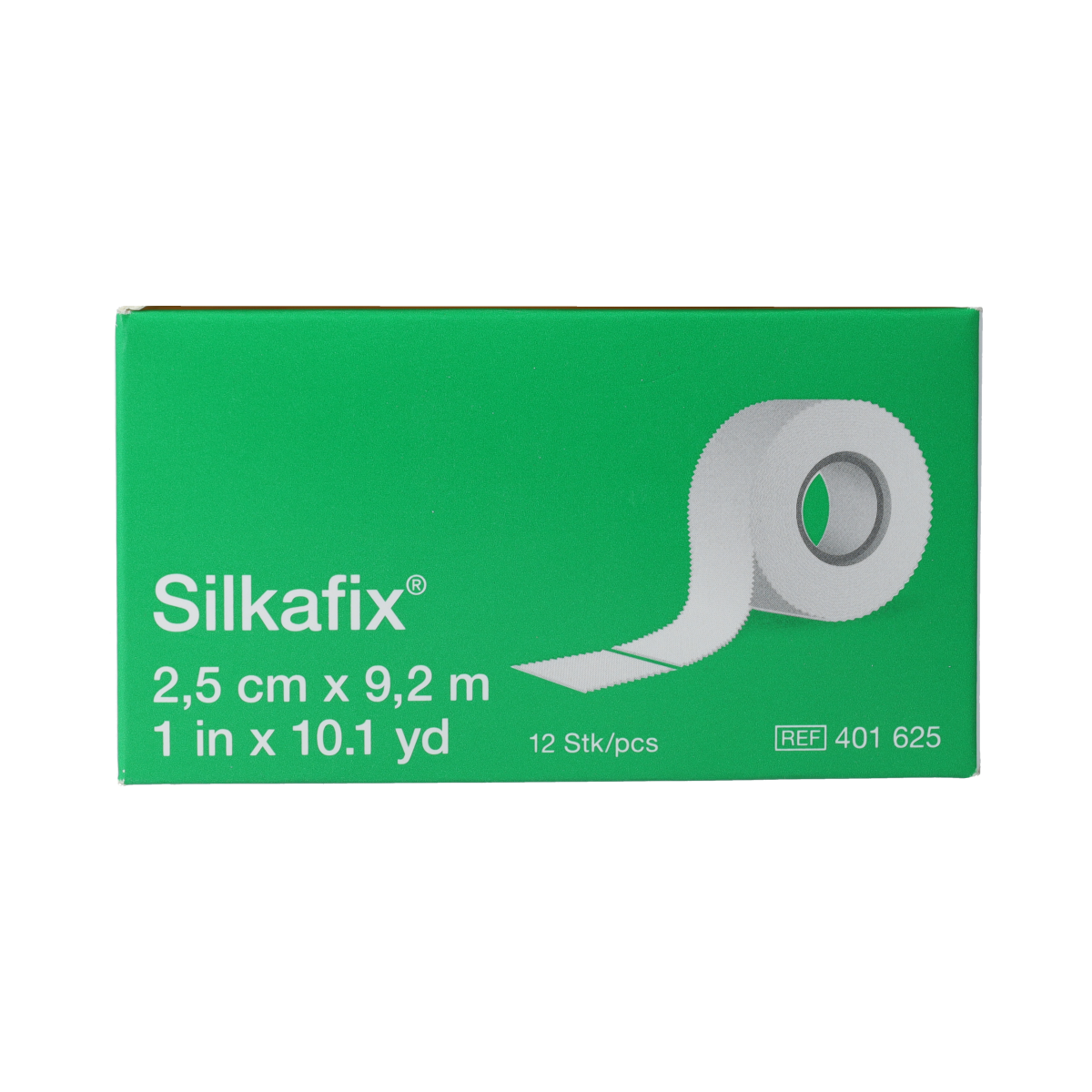 Silkafix Hechtpleister 9.2m x 2.5cm latexvrij 12.00 Stuks